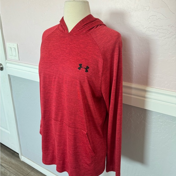 Under Armour Men’s HeatGear Long Sleeve Hooded Tee Red Size Small - Picture 6 of 14
